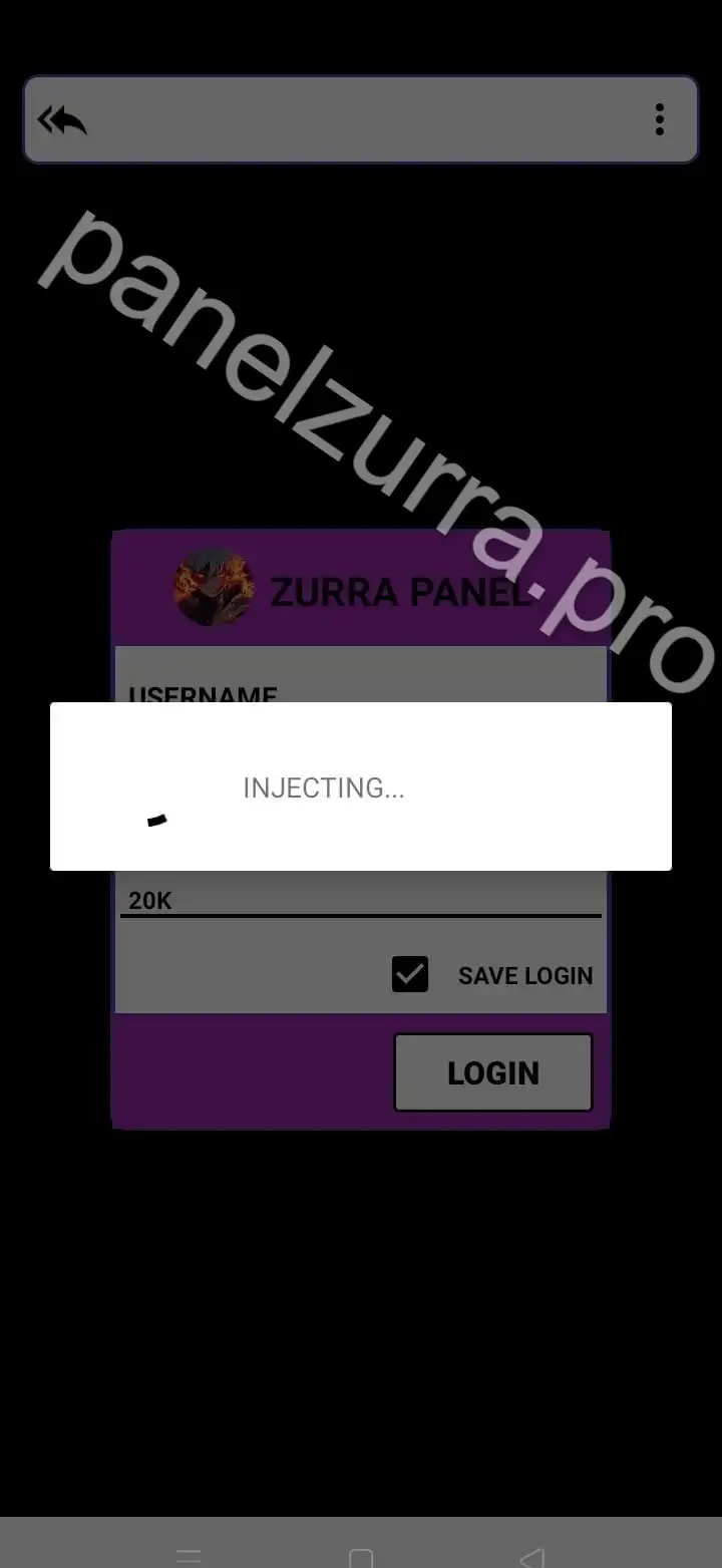 Screenshot of Panel Zurra Game Hacking Tools